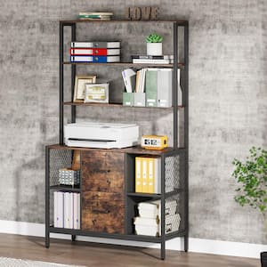 Atencio 2-Drawer Brown Wood 39 in. W Vertical File Cabinet