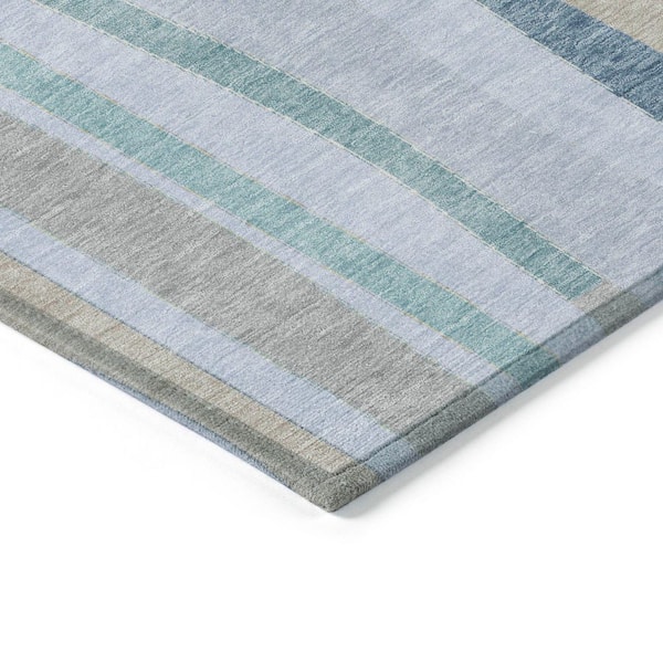 Chantille Machine Washable Indoor/Outdoor Abstract ACN2188 Sky 1 ft. 8 in. x 2 ft. 6 in. Accent Rug