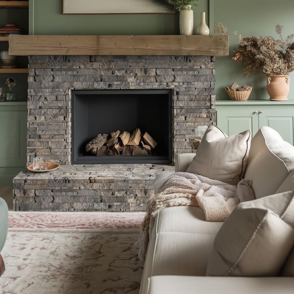 Terrana Rockford Multi 4 in. x 20 in. Natural Finish Cement Stone Look Ledger Panel Wall Tile (172.8 sq. ft./Pallet)