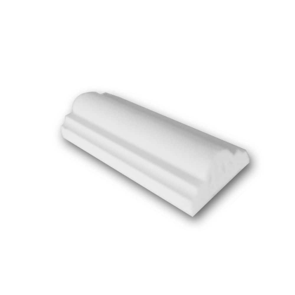 ORAC DECOR 3/4 in. D x 15/8 in. W x 4 in. L. Primed White Plain Polystyrene Panel Moulding