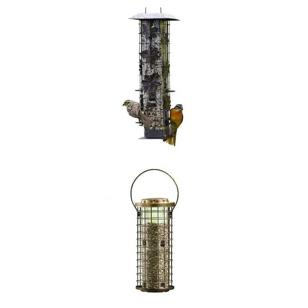 Squirrel-Be-Gone 2 lb. and Tan Squirrel Stumper 3 lb. Squirrel-Resistant Bird Feeder Combo