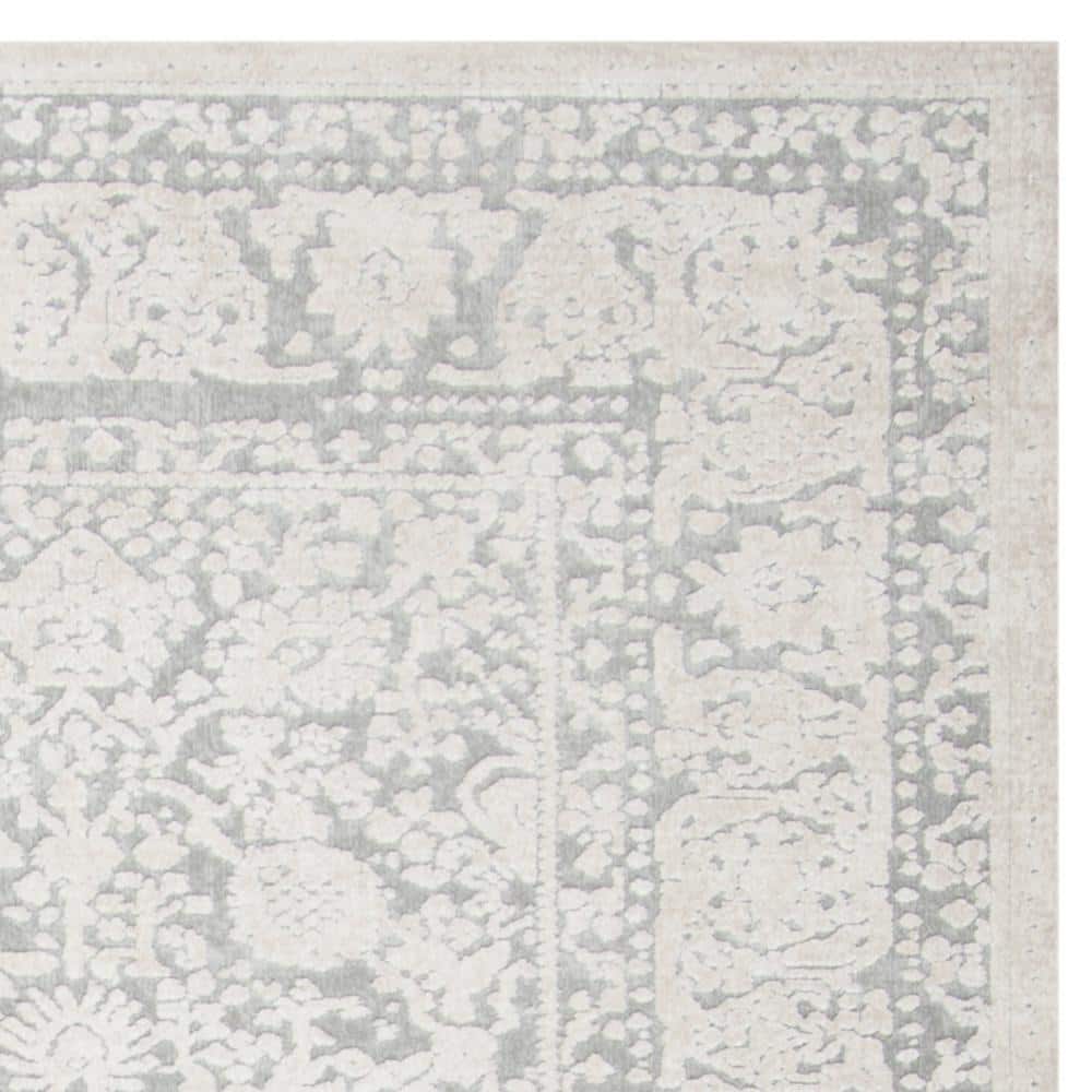 Reflection Beige/Cream 9 ft. x 12 ft. Border Distressed Area Rug - thumbnail 8