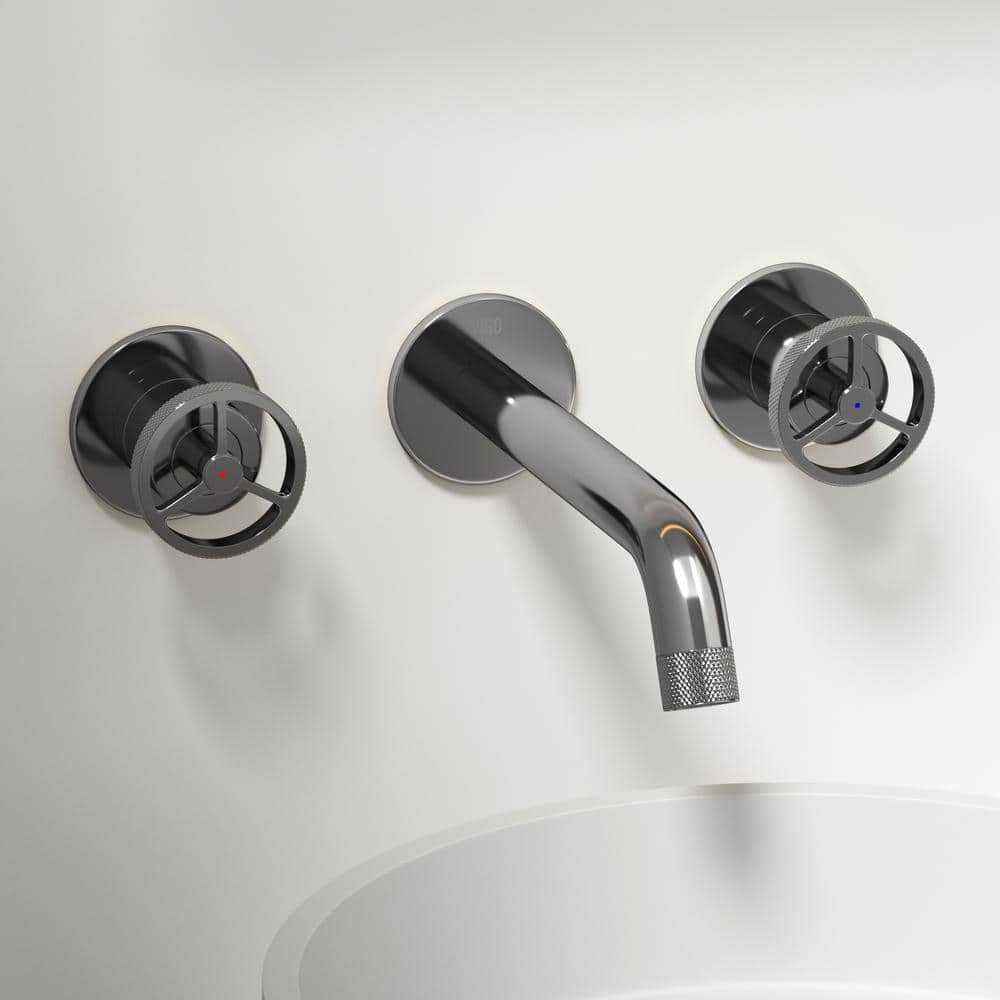 Brooklyn Inspired Industrial-Chic Chrome Wall Mount Bathroom Faucet