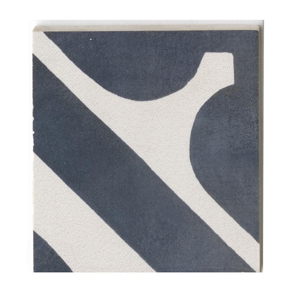 Bedrosians Sample - Chateau 4 in. x 8 in. Honed Canvas Ocean Porcelain Floor Subway Tile