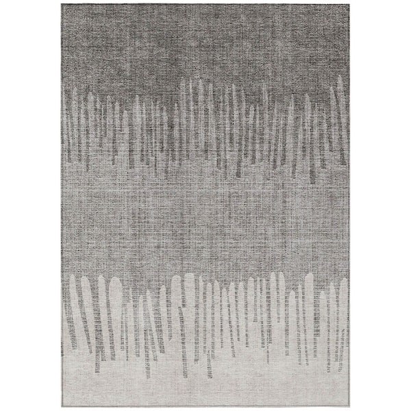 Addison Rugs Chantille Machine Washable Indoor/Outdoor Abstract ACN2135 Gray 10 ft. x 14 ft. Area Rug