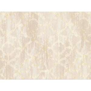 Cameo, Dashwood Cream Distressed Geometric Paper Non-Pasted Wallpaper Roll (covers 60.3 sq. ft.)