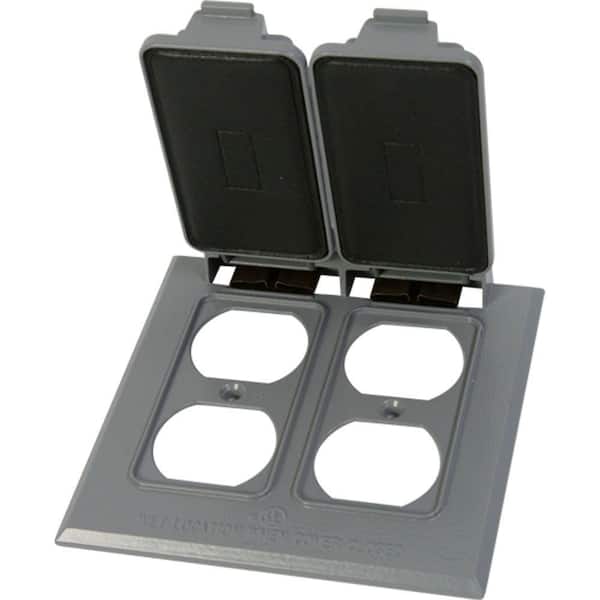 Outlet Covers 2-Gang Weatherproof In Use Electrical Power Cover Double Outdoor