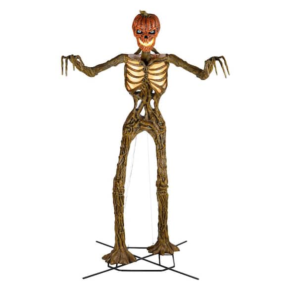Photo 1 of 12 ft Giant-Sized Inferno Pumpkin Skeleton with LifeEyes(TM) LCD Eyes