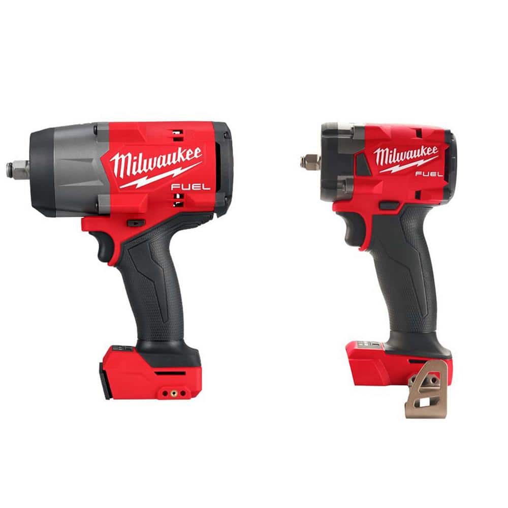 M18 FUEL 18V Lithium-Ion Brushless Cordless 1/2 in. Impact Wrench w/ Friction Ring w/ 3/8 in. Impact Wrench -  Milwaukee, 2967-20-285
