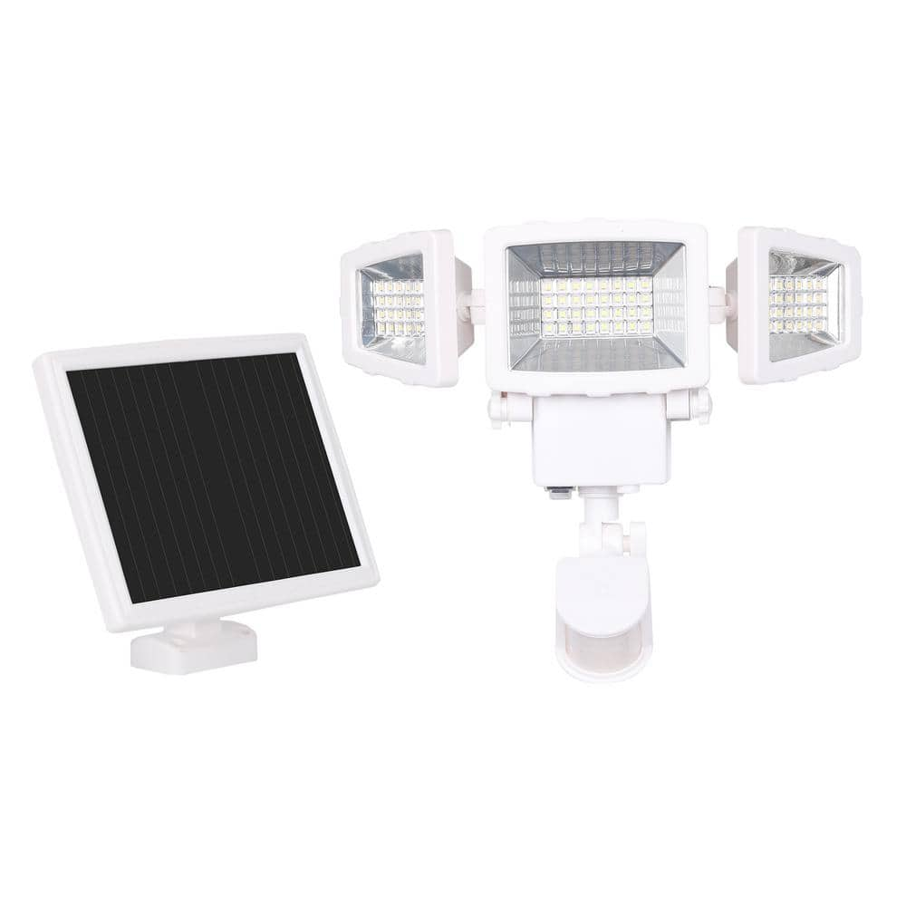 Westinghouse 2000 Lumen Triple Head Solar Security Light  Motion Activated (White Finish)