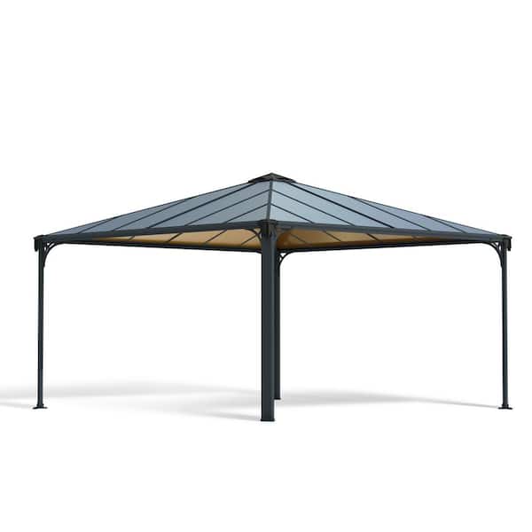 Palermo 14 ft. x 14 ft. Gray/Bronze Outdoor Gazebo
