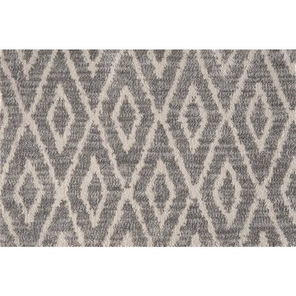 Natural Harmony Diamond Back Armour Ivory Custom Area Rug with Pad