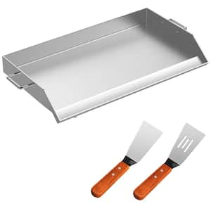 Stainless Steel Griddle, 36 in. x 22 in. Universal Flat Top Rectangular Plate, BBQ Charcoal/Gas Non-Stick Grill