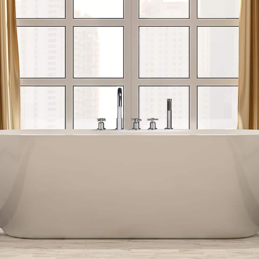 Sorlia Chrome Deck-Mount Roman Tub Faucet with Handshower