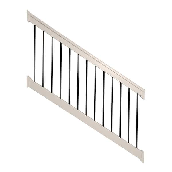 Weatherables Bellaire 3.5 ft. H x 72 in. W Tan Vinyl Stair Railing Kit