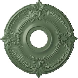 18" x 4" I.D. x 5/8" Attica Urethane Ceiling (Fits Canopies upto 5"), Hand-Painted Athenian Green