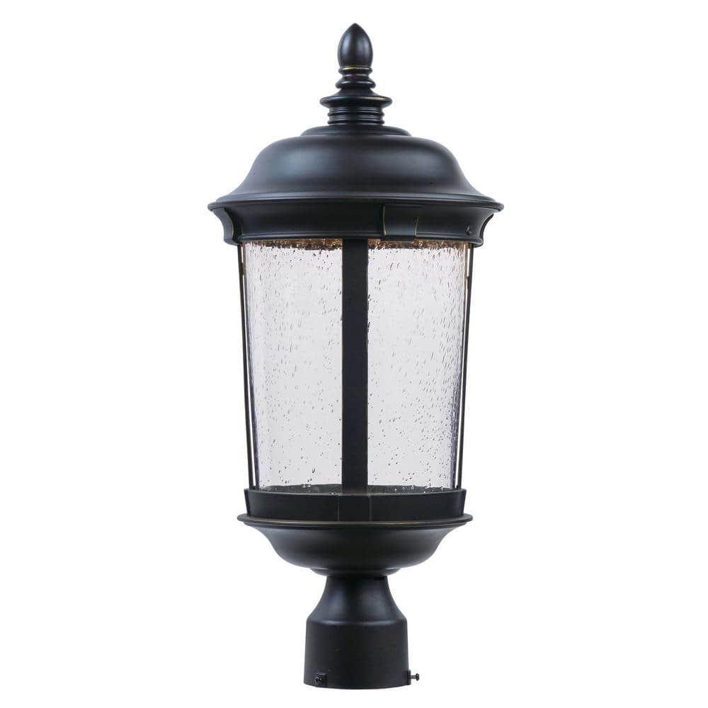 Dover 9.25 in. Wide 1-Light Outdoor Bronze Integrated LED Post Light Dover 9.25 in. Wide 1-Light Outdoor Bronze Integrated LED Post Light