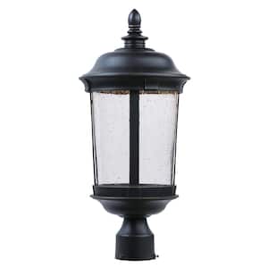Dover 9.25 in. Wide 1-Light Outdoor Bronze Integrated LED Post Light