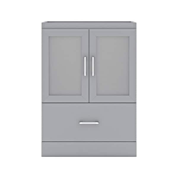 Virtu USA Zola 24 in. W x 18 in. D x 33 in. H Single Sink Bath Vanity Cabinet without Top in Gray