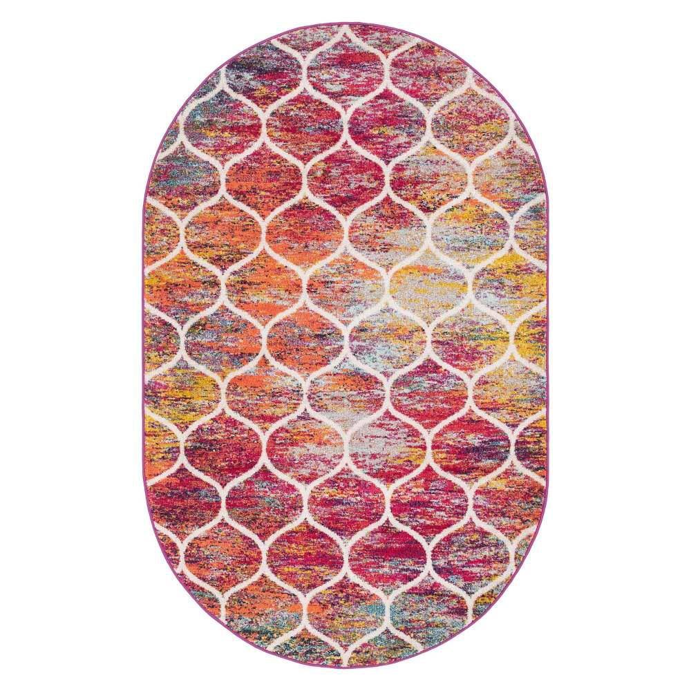 Trellis Frieze Rounded Multi 5 ft. x 8 ft. Area Rug price history on PriceWatchPro