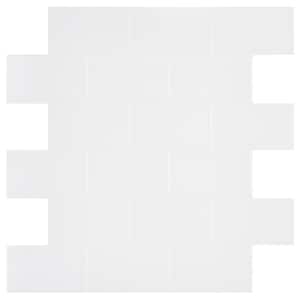 AVANT DECOR Splash White Tile 12 in. W x 12 in. H 2.5mm PVC Peel and ...