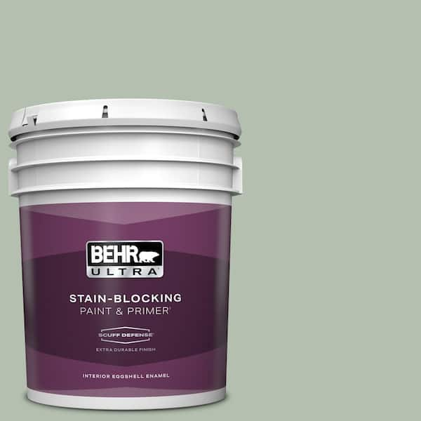 BEHR ULTRA 5 gal. #N400-3 Flagstaff Green Extra Durable Eggshell Enamel Interior Paint & Primer