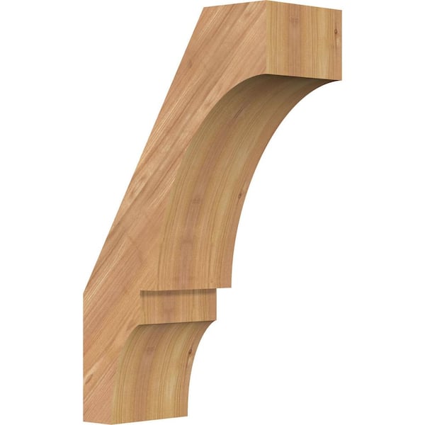 Ekena Millwork 5 1/2"W x 12"D x 20"H Balboa Smooth Knee Brace, Western Red Cedar