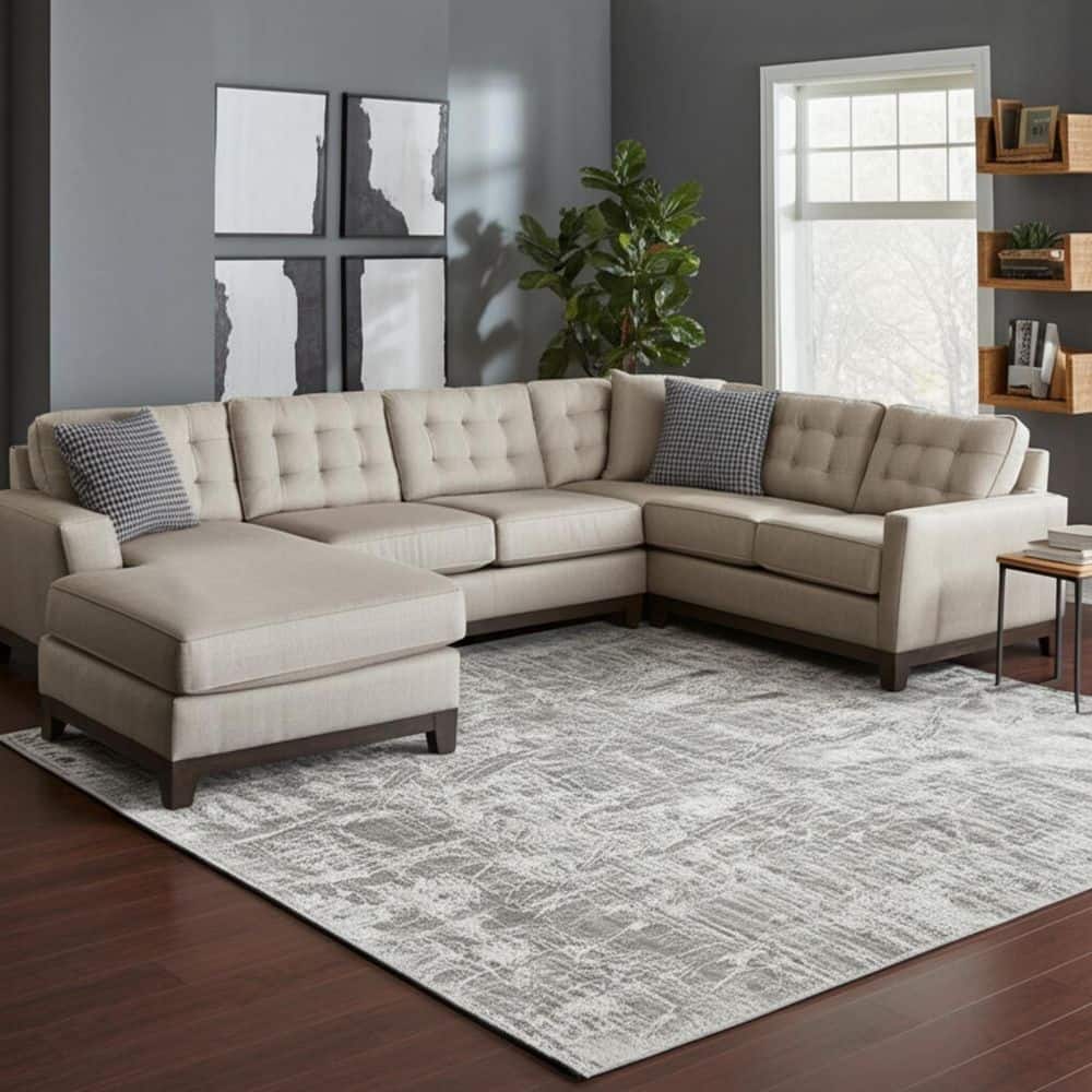 12' X 15' Gray And Ivory Abstract Hand Woven Distressed Area Rug price history on PriceWatchPro