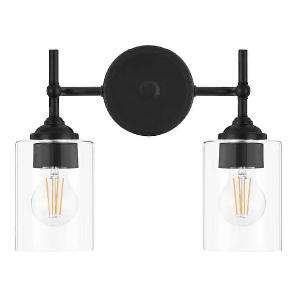 black bathroom light fixtures home depot