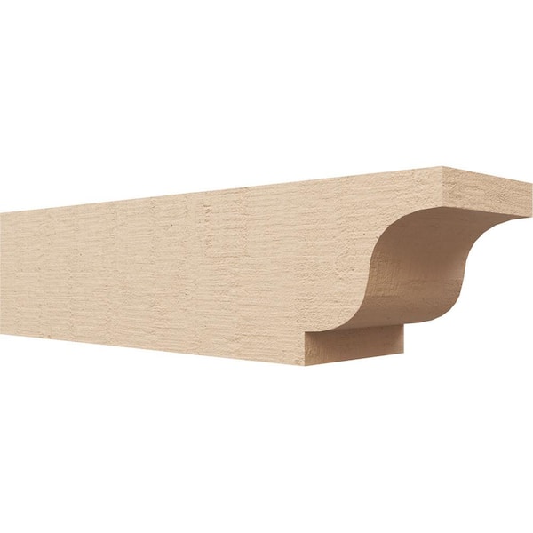 Ekena Millwork 6-in. x 6-in. x 24-in. Newport Woodgrain, Primed Tan Timberthane Polyurethane Rafter Tail Brace