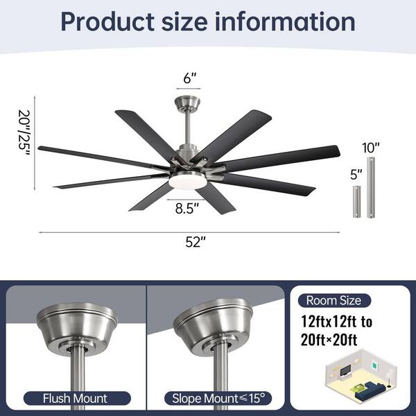CACI Mall 52 in. Indoor/Outdoor Integrated LED Windmill Smart