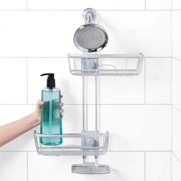 Zenna Home Hanging Shower Caddy, Over the Shower Head Bathroom Storage,  Made for Handheld Shower Hoses, Rust Resistant, No Drilling, Expandable