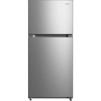 29.7 in 19 cu. ft. Standard Depth Garage Ready Top Freezer Refrigerator in Stainless Steel