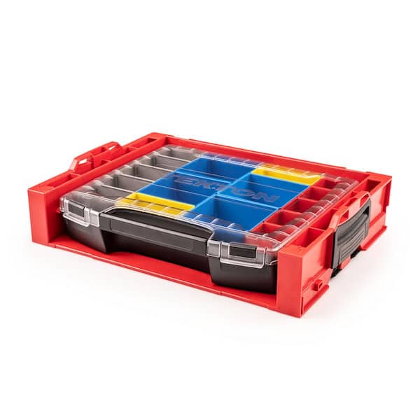 TEKTON Lidded Drawer (i-BOXX) with 12-Piece Organizer Bin Set in Stacking Drawer Rack (Up to 16 Compartments)