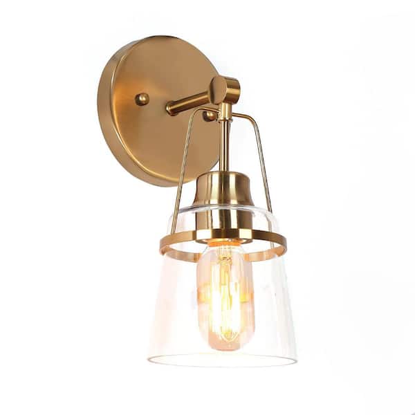 Uolfin 4.7 in. 1-Light Gold Vanity Light