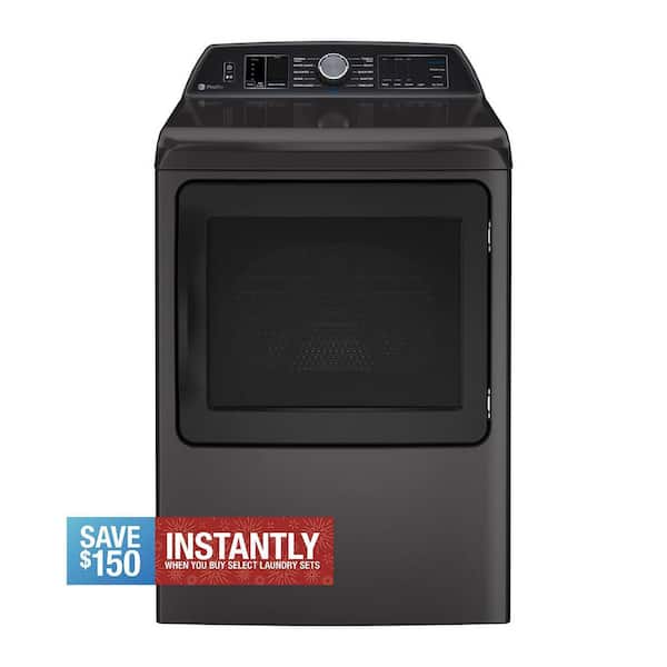 Profile 7.4 cu. ft. Smart Electric Dryer in Diamond Gray with Steam, Sanitize Cycle and Sensor Dry, ENERGY STAR