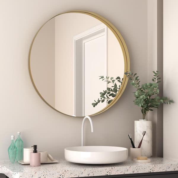 Wall Mounted Bathroom Vanity Mirror, Round Wall Mounted Vanity Mirror