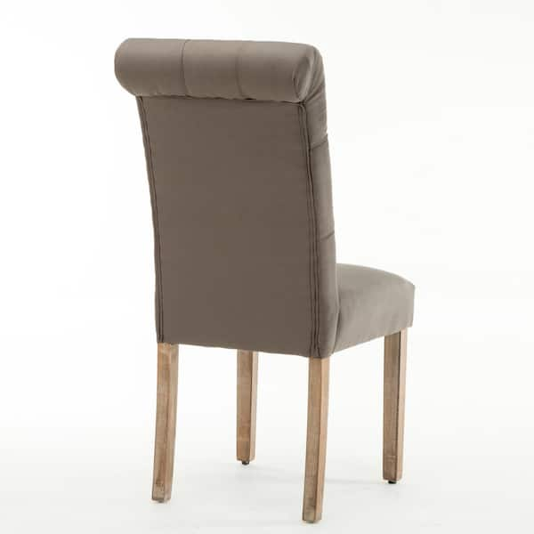 grey roll top dining chairs