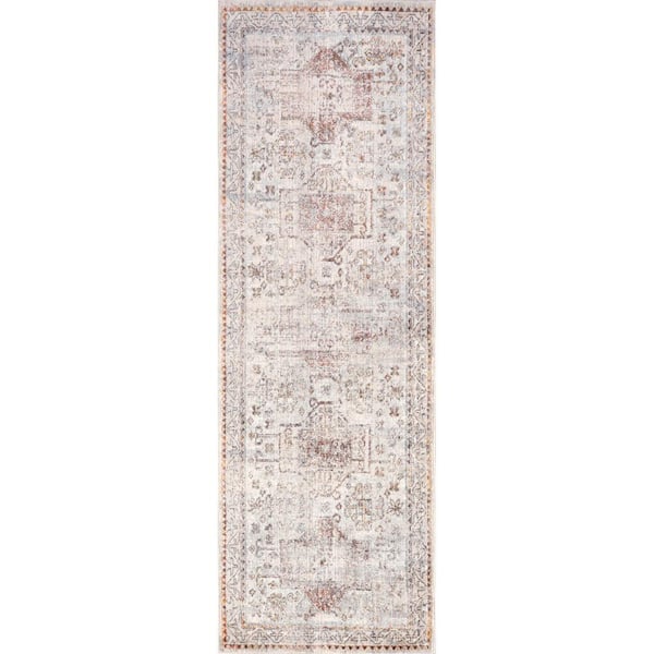 nuLOOM Zahra Beige 2 ft. x 8 ft. Persian Runner Rug