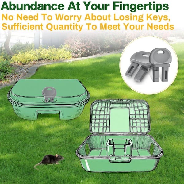 N/A Indoor Outdoor Mouse Bait Station Replacement Key 5-Pack