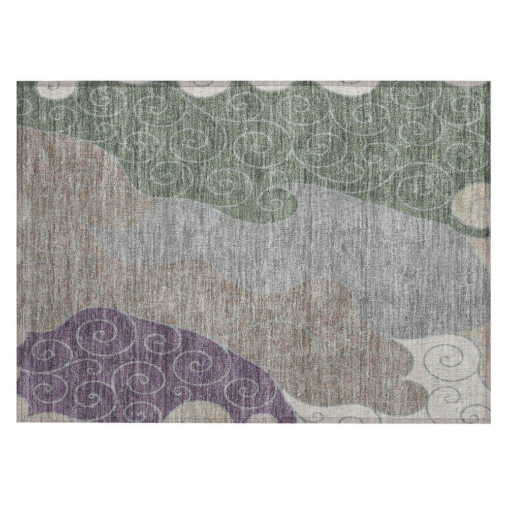 Chantille Machine Washable Indoor/Outdoor Abstract ACN2464 Pewter 2 ft. x 3 ft. Accent Rug price history on PriceWatchPro