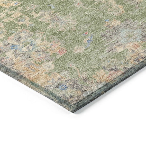 Chantille Machine Washable Indoor/Outdoor Abstract ACN2302 Aloe 10 ft. x 14 ft. Area Rug