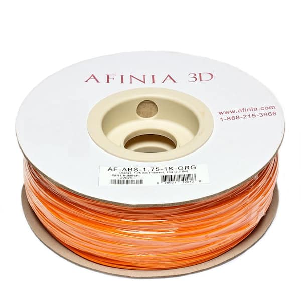 AFINIA Value-Line 1.75 mm Orange ABS Plastic 3D Printer Filament (1kg)