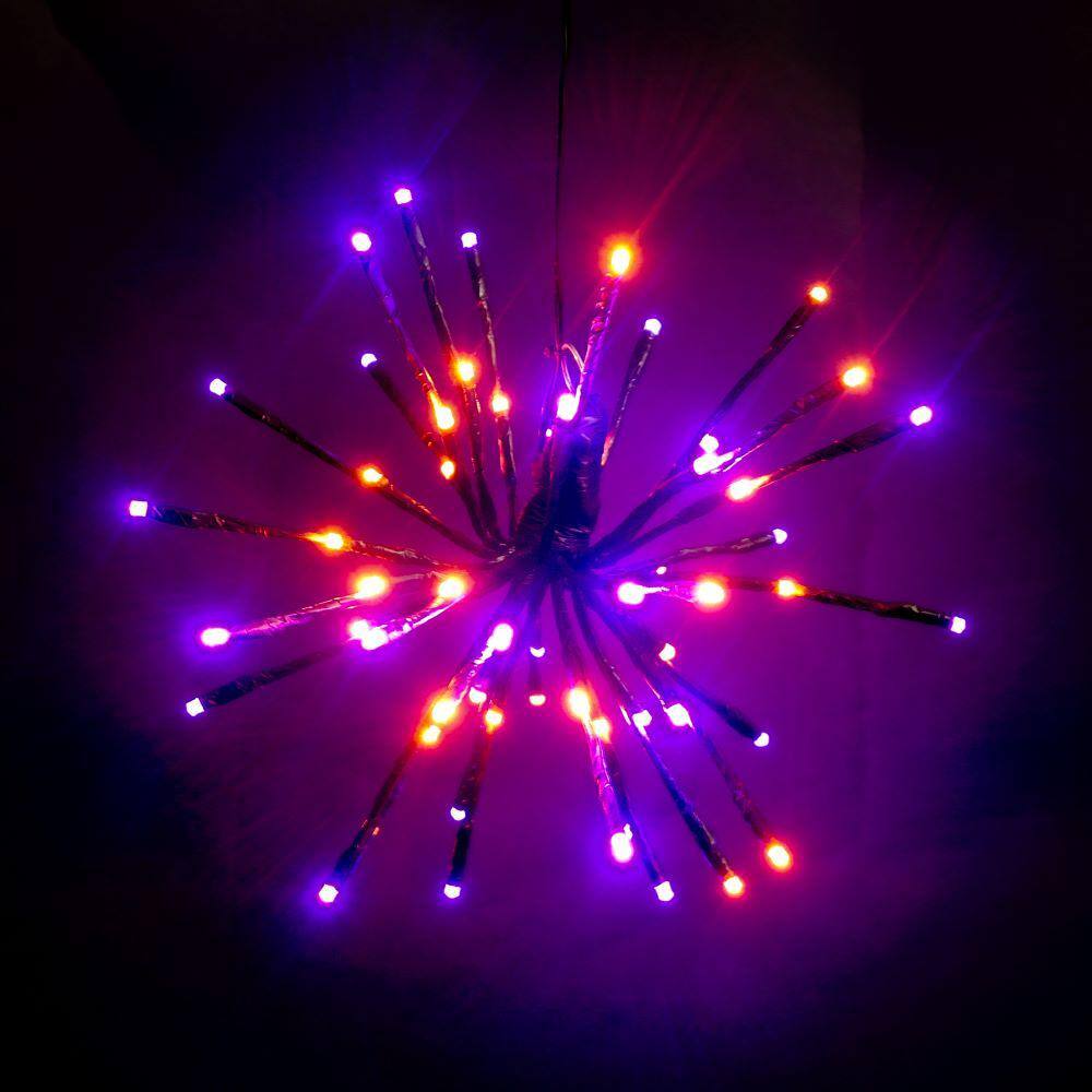 HOLIDYNAMICS HOLIDAY LIGHTING SOLUTIONS 24 in. Orange/Purple LED ...