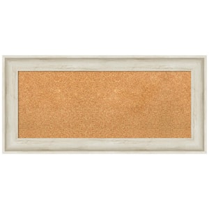 Regal Birch Cream 34.75 in. x 16.75 in. Framed Corkboard Memo Board