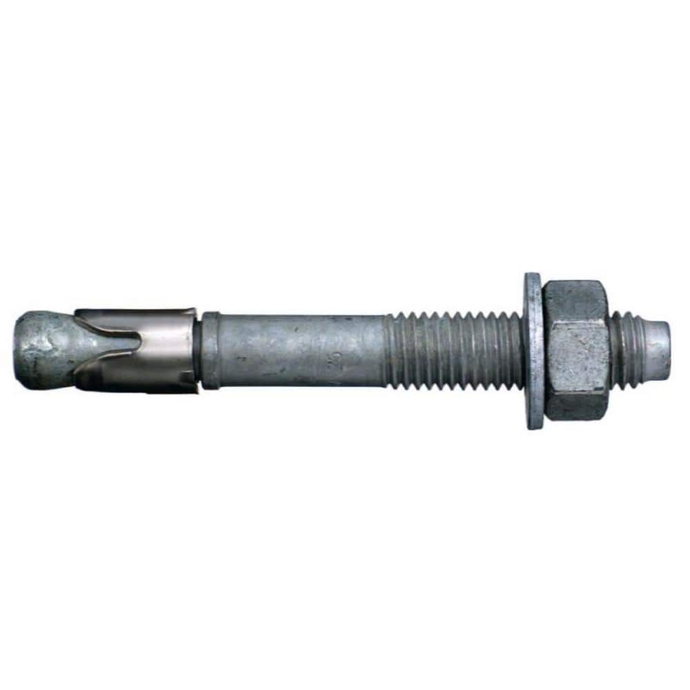 Hilti 1/2 in. x 5-1/2 in. Kwik Bolt 3 Hot Dip Galvanized Steel Expansion  Wedge Anchor (25-Pack) 378085 - The Home Depot