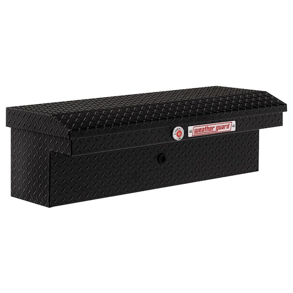 Weather Guard 41 in. Gloss Black Aluminum Low Profile Lo-Side Truck Tool Box