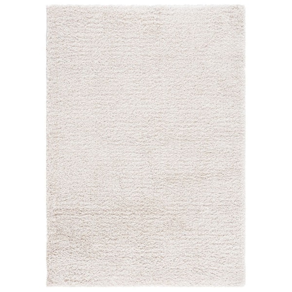 Hudson Shag 5 ft. x 7 ft. Ivory Solid Color Area Rug
