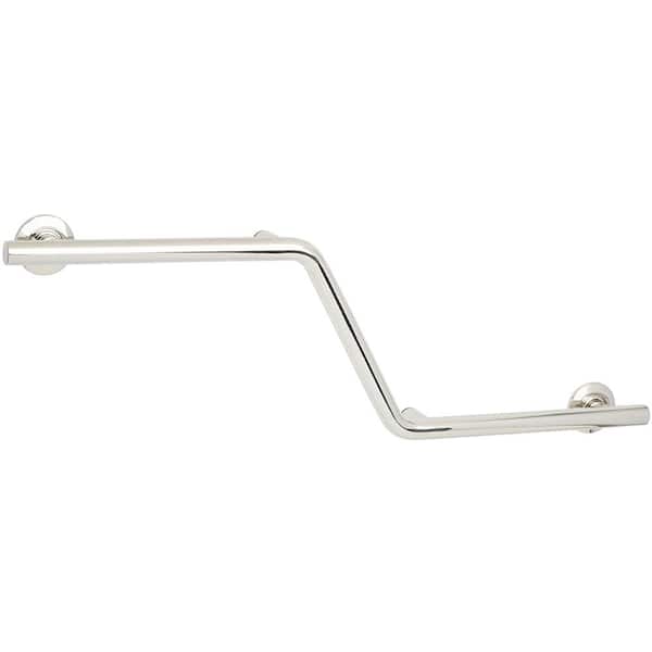 SEACHROME 38 in. x 1-1/4 in. Dia Lifestyle and Wellness Angled Zuma Shower Grab Bar in Right Handed in Polished