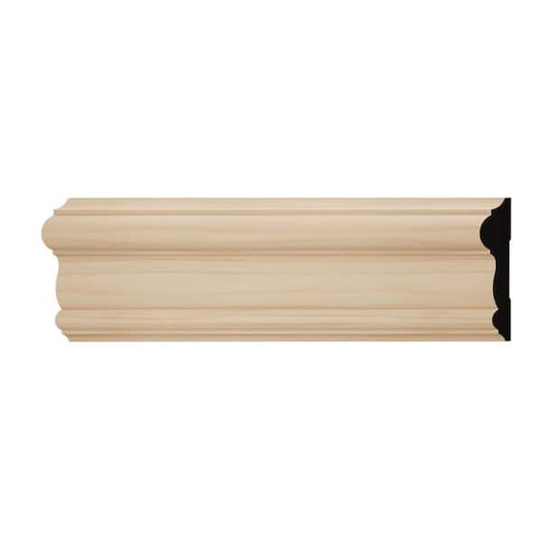 Ekena Millwork WM297 0.69 in. D x 3 in. W x 6 in. L Wood (Alder) Chair Rail Sample